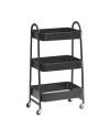 Organizador mediano Multiusos de Metal 3 Niveles Con Ruedas