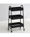 Organizador mediano Multiusos de Metal 3 Niveles Con Ruedas