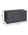 Baúl de Jardín ALPHA 118x59x57cm 340L - Antracita
