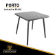 Mesa Luxe Porto Aluminio 80x80 cm (Antracita)
