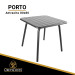 Mesa Luxe Porto Aluminio 80x80 cm (Antracita)
