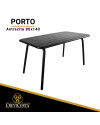 Mesa Luxe Porto Aluminio 80x140 cm