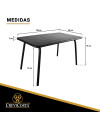 Mesa Luxe Porto Aluminio 80x140 cm