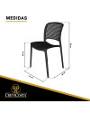 Lote de 4 Sillas de resina CONTRACT MONTANA SQUARE (Antracita)