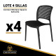 Lote de 4 sillas de resina CONTRACT MONTANA SQUARE (Antracita)